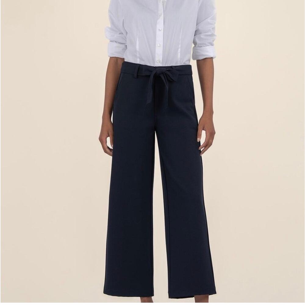 Kut From The Kloth Wide Leg Pants Black Tie Waist Size 4 NWOT